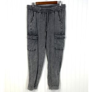 Gray Cargo Jogger Pants